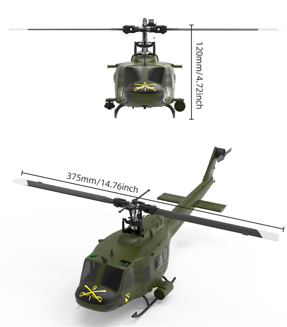 Jeder-E190-134-UH-1-HUEY-Maszligstab-24G-6CH-Houmlhenhaltung-optische-Flusspositionierung-dualer-buu-2023374-18